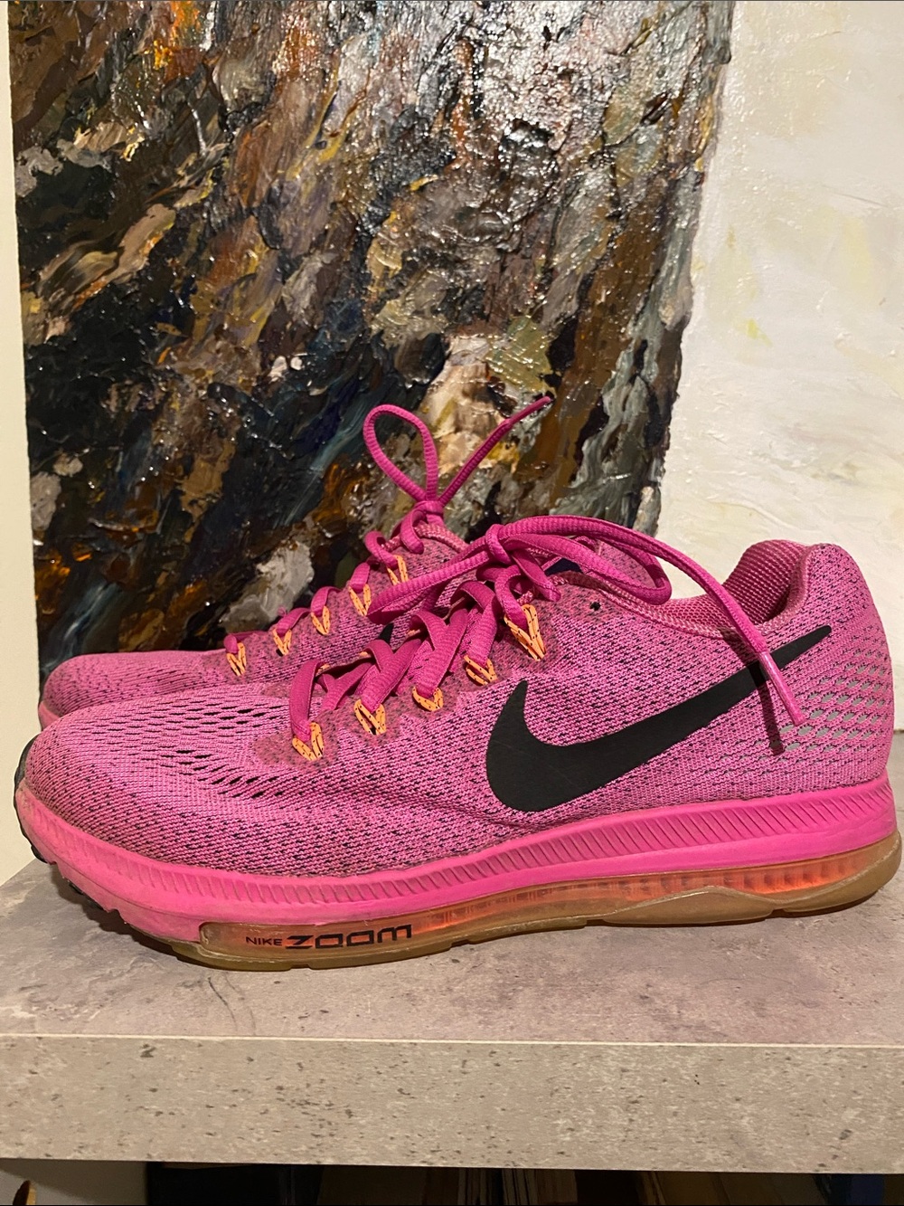 Pink Nike Zoom Running Shoes
